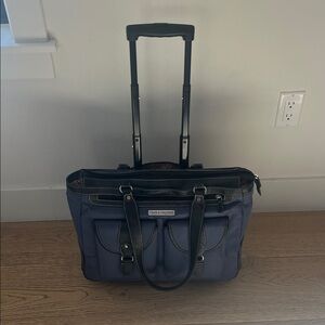 Blue Rolling Tote Bag